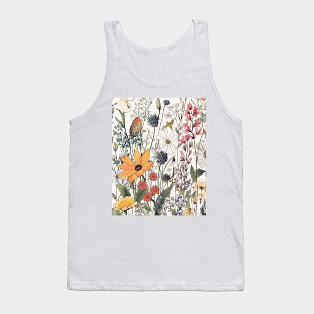 Wildflowers - Botanical Bliss 01 Tank Top by Floral Decor Shop